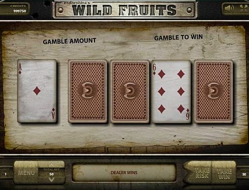Риск-игра в онлайн слоте Wild Fruits